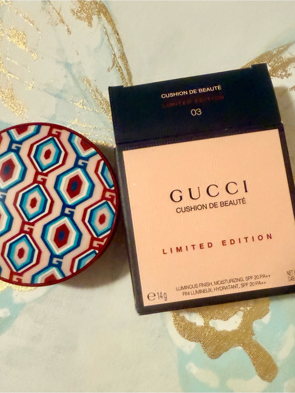 Gucci Cushion De Beaute-03 SPF Foundation- limited edition, luminous, hydrating
